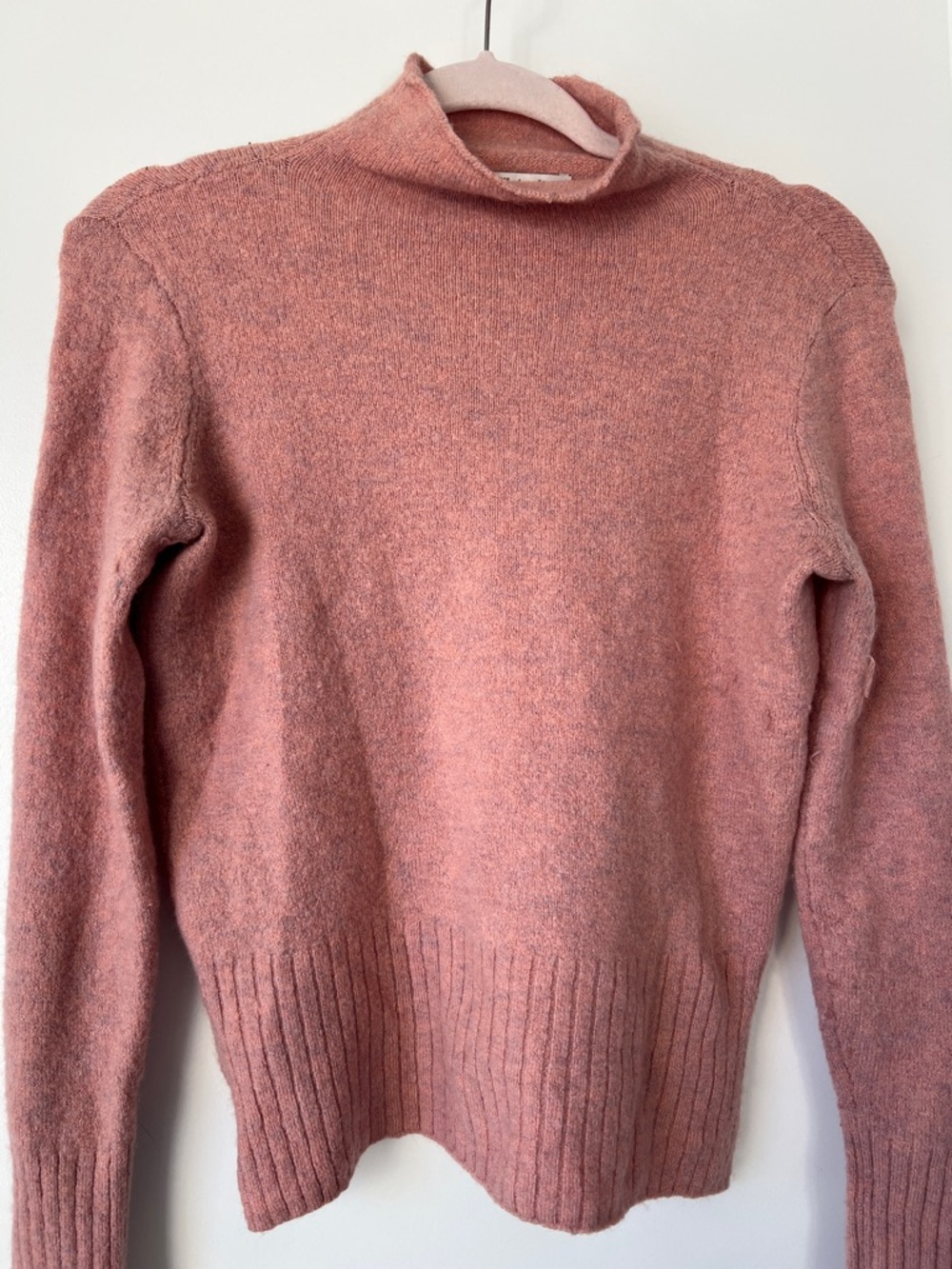 Madewell Women's Cozy Mock Neck Sweater in Dusty Rose